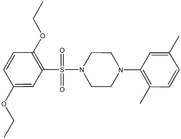 1-[(2,5-diethoxyphenyl)sulfonyl]-4-(2,5-dimethylphenyl)piperazine Struktur