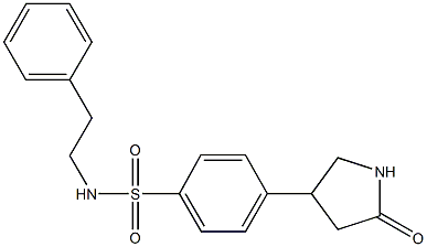 4-(5-oxo-3-pyrrolidinyl)-N-(2-phenylethyl)benzenesulfonamide Struktur