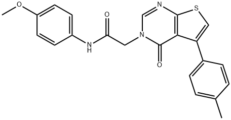 N-(4-methoxyphenyl)-2-(5-(4-methylphenyl)-4-oxothieno[2,3-d]pyrimidin-3(4H)-yl)acetamide Struktur