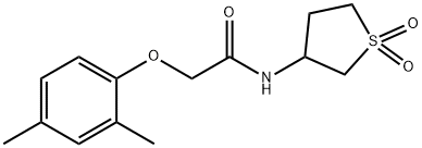 2-(2,4-dimethylphenoxy)-N-(1,1-dioxidotetrahydro-3-thienyl)acetamide Struktur