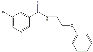 5-bromo-N-(2-phenoxyethyl)nicotinamide Struktur