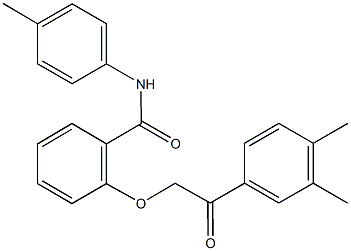 2-[2-(3,4-dimethylphenyl)-2-oxoethoxy]-N-(4-methylphenyl)benzamide Struktur