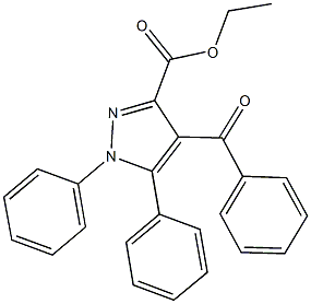 ethyl 4-benzoyl-1,5-diphenyl-1H-pyrazole-3-carboxylate Struktur