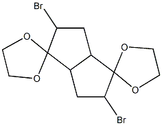 2',5'-dibromo-1',2',3',3'a,4',5',6'a-octahydrodispiro[(1,3)-dioxolane-2,3'-pentalene-6',2''-(1,3)-dioxolane] Struktur