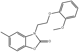 3-[2-(2-methoxyphenoxy)ethyl]-5-methyl-1,3-benzoxazol-2(3H)-one Struktur