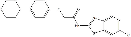 N-(6-chloro-1,3-benzothiazol-2-yl)-2-(4-cyclohexylphenoxy)acetamide Struktur