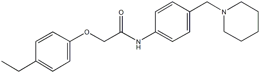 2-(4-ethylphenoxy)-N-[4-(1-piperidinylmethyl)phenyl]acetamide Struktur