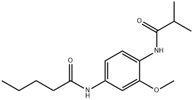 N-[4-(isobutyrylamino)-3-methoxyphenyl]pentanamide Struktur