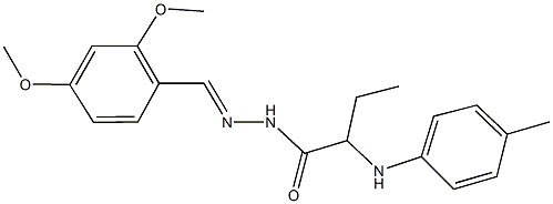 N'-(2,4-dimethoxybenzylidene)-2-(4-toluidino)butanohydrazide Struktur