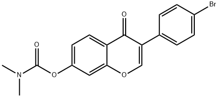 3-(4-bromophenyl)-4-oxo-4H-chromen-7-yldimethylcarbamate Struktur