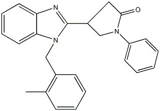 4-[1-(2-methylbenzyl)-1H-benzimidazol-2-yl]-1-phenyl-2-pyrrolidinone Struktur