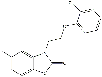 3-[2-(2-chlorophenoxy)ethyl]-5-methyl-1,3-benzoxazol-2(3H)-one Struktur