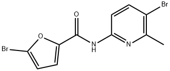 5-bromo-N-(5-bromo-6-methyl-2-pyridinyl)-2-furamide Struktur