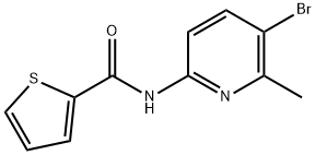 N-(5-bromo-6-methyl-2-pyridinyl)-2-thiophenecarboxamide Struktur