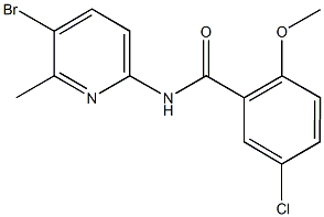 N-(5-bromo-6-methyl-2-pyridinyl)-5-chloro-2-methoxybenzamide Struktur