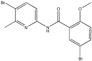 5-bromo-N-(5-bromo-6-methyl-2-pyridinyl)-2-methoxybenzamide Struktur