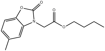 butyl (5-methyl-2-oxo-1,3-benzoxazol-3(2H)-yl)acetate Struktur