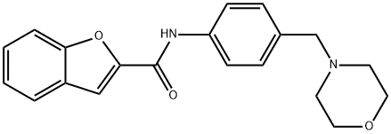 N-[4-(morpholin-4-ylmethyl)phenyl]-1-benzofuran-2-carboxamide Struktur