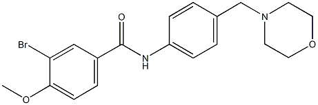 3-bromo-4-methoxy-N-[4-(4-morpholinylmethyl)phenyl]benzamide Struktur