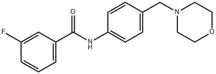 3-fluoro-N-[4-(morpholin-4-ylmethyl)phenyl]benzamide Struktur