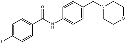 4-fluoro-N-[4-(morpholin-4-ylmethyl)phenyl]benzamide Struktur