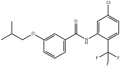 N-[5-chloro-2-(trifluoromethyl)phenyl]-3-isobutoxybenzamide Struktur