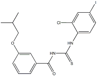 N-(2-chloro-4-iodophenyl)-N'-(3-isobutoxybenzoyl)thiourea Struktur