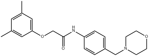 2-(3,5-dimethylphenoxy)-N-[4-(4-morpholinylmethyl)phenyl]acetamide Struktur