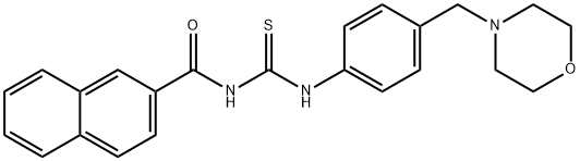 N-[4-(4-morpholinylmethyl)phenyl]-N'-(2-naphthoyl)thiourea Struktur