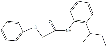 N-(2-sec-butylphenyl)-2-phenoxyacetamide Struktur