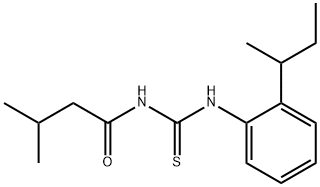 N-(2-sec-butylphenyl)-N'-(3-methylbutanoyl)thiourea Struktur