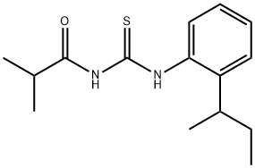 N-(2-sec-butylphenyl)-N'-isobutyrylthiourea Struktur