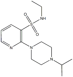 N-ethyl-2-(4-isopropyl-1-piperazinyl)-3-pyridinesulfonamide Struktur