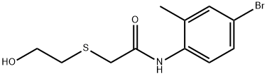 N-(4-bromo-2-methylphenyl)-2-[(2-hydroxyethyl)sulfanyl]acetamide Struktur