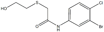 N-(3-bromo-4-chlorophenyl)-2-[(2-hydroxyethyl)sulfanyl]acetamide Struktur