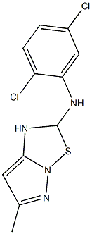 N-(2,5-dichlorophenyl)-6-methyl-1,2-dihydropyrazolo[1,5-b][1,2,4]thiadiazol-2-amine Struktur