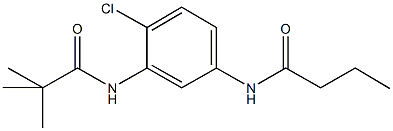 N-{4-chloro-3-[(2,2-dimethylpropanoyl)amino]phenyl}butanamide Struktur