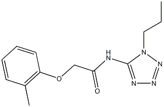 2-(2-methylphenoxy)-N-(1-propyl-1H-tetraazol-5-yl)acetamide Struktur