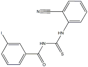 N-(2-cyanophenyl)-N'-(3-iodobenzoyl)thiourea Struktur