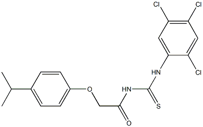 N-[(4-isopropylphenoxy)acetyl]-N'-(2,4,5-trichlorophenyl)thiourea Struktur