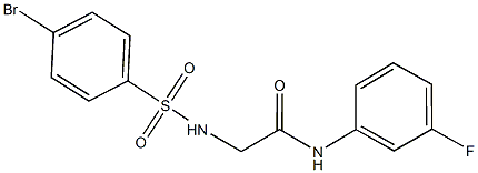 2-{[(4-bromophenyl)sulfonyl]amino}-N-(3-fluorophenyl)acetamide Struktur