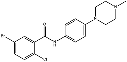 5-bromo-2-chloro-N-[4-(4-methyl-1-piperazinyl)phenyl]benzamide Struktur