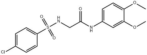 2-{[(4-chlorophenyl)sulfonyl]amino}-N-(3,4-dimethoxyphenyl)acetamide Struktur