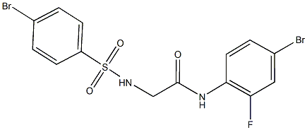 N-(4-bromo-2-fluorophenyl)-2-{[(4-bromophenyl)sulfonyl]amino}acetamide Struktur