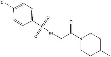 4-chloro-N-[2-(4-methyl-1-piperidinyl)-2-oxoethyl]benzenesulfonamide Struktur