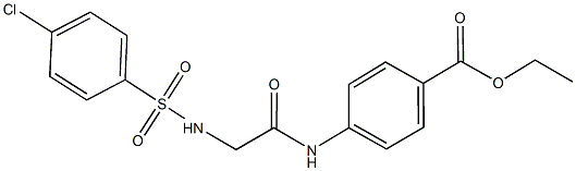 ethyl 4-[({[(4-chlorophenyl)sulfonyl]amino}acetyl)amino]benzoate Struktur