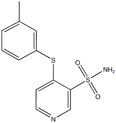 4-[(3-methylphenyl)sulfanyl]-3-pyridinesulfonamide Struktur