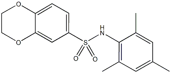 N-mesityl-2,3-dihydro-1,4-benzodioxine-6-sulfonamide Struktur