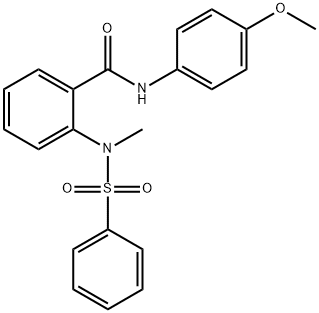 N-(4-methoxyphenyl)-2-[methyl(phenylsulfonyl)amino]benzamide Struktur