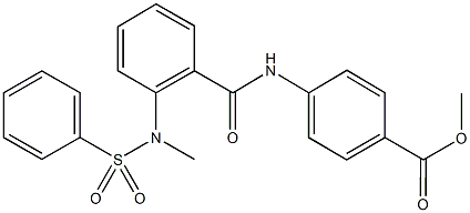 methyl 4-({2-[methyl(phenylsulfonyl)amino]benzoyl}amino)benzoate Struktur